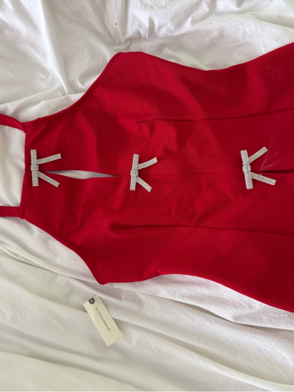 NWT Anthropologie Maeve Bow Embellished Tank Top - Picture 2 of 7
